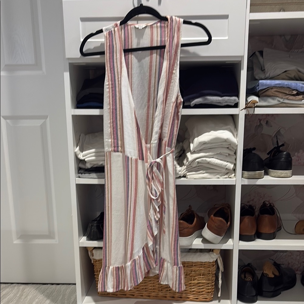 Rails Pink Ruffled Wrap Sundress
